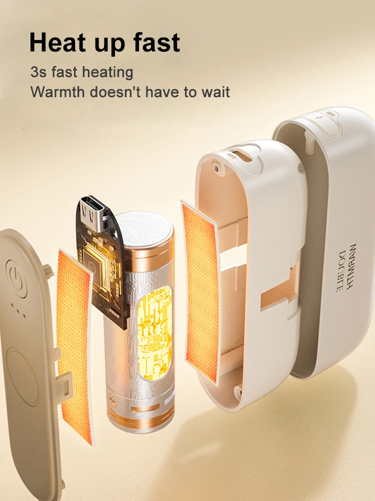 Магнитные перезаряжаемые грелки для рук 2 в 1 электрические портативные