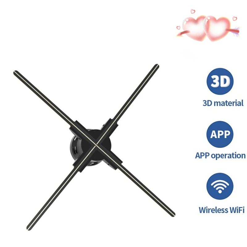 42/45 см 3D Голограмма вентилятор для проектора WIFI светодиодный знак рекламный