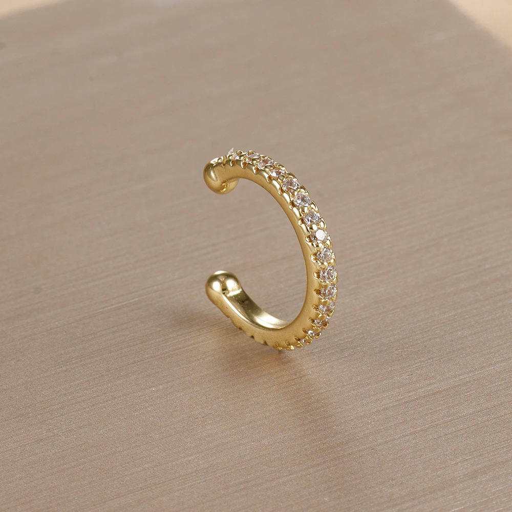 1 шт. винтажные простые металлические каффы для ушей с кристаллами женщин