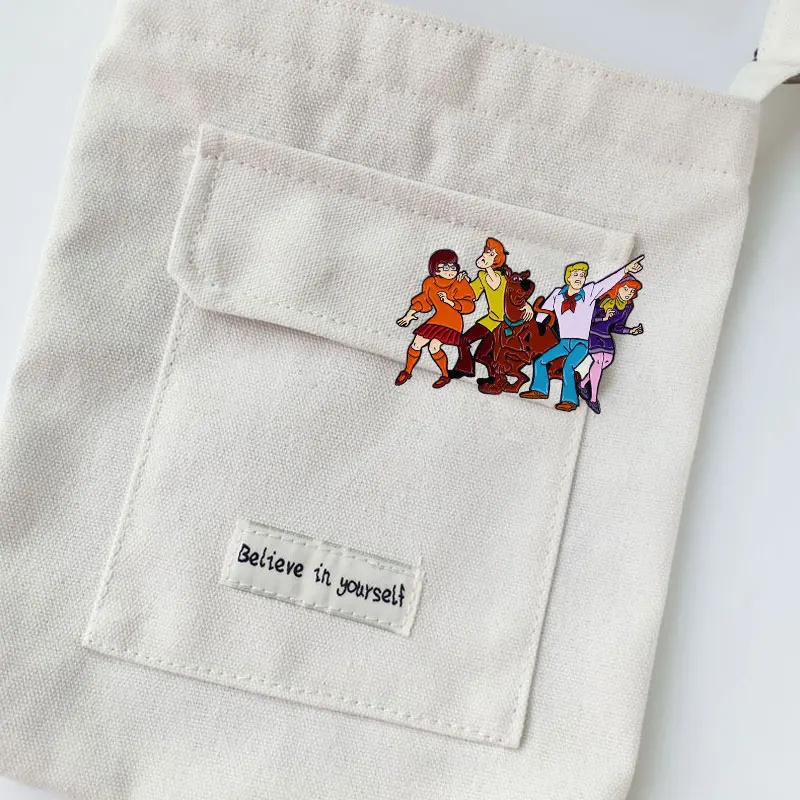 Animation Scoooby Dooo Group Hard Enamel Pin Cartoon Badge Backpack Decoration Jewelry