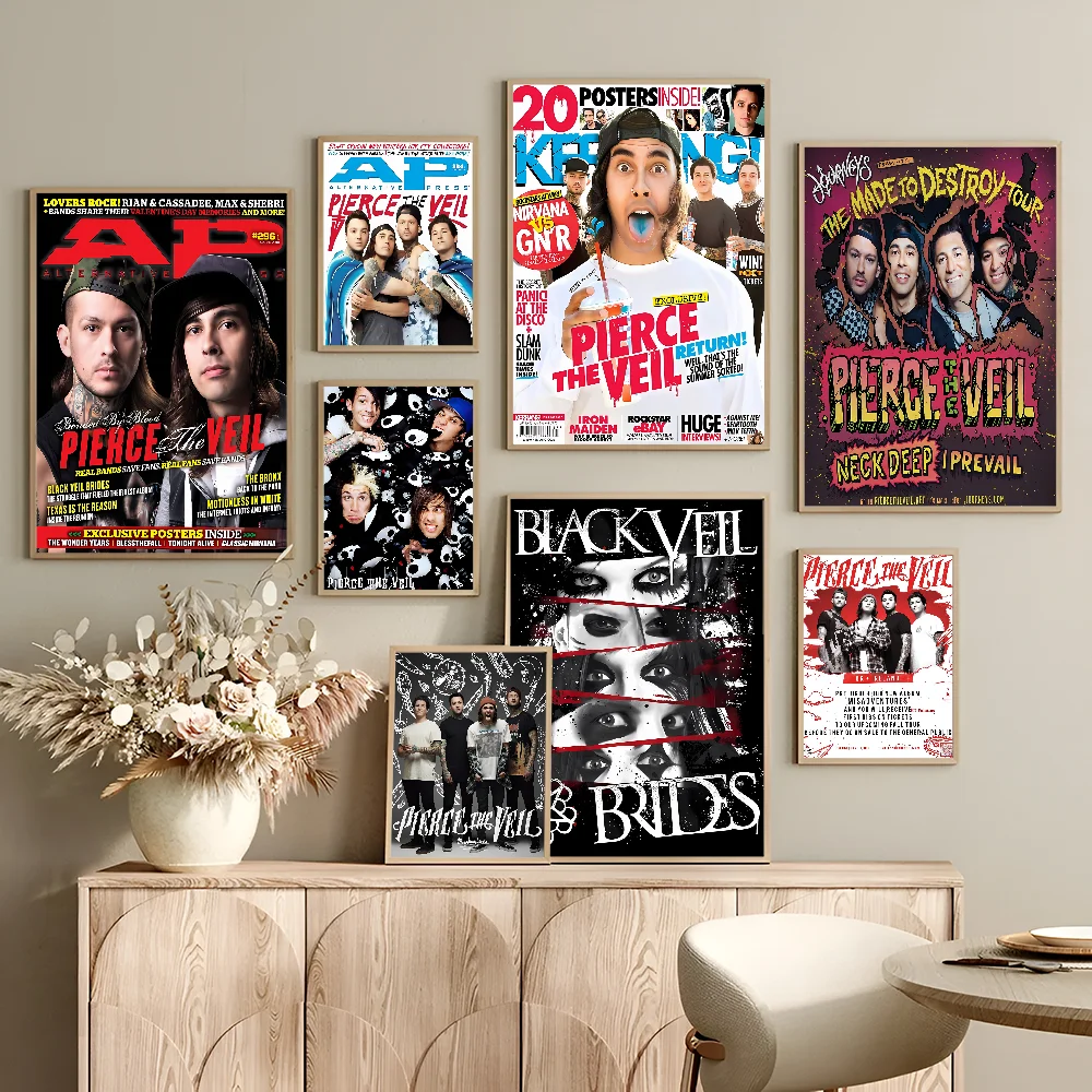 Samoprzylepny художественный постер Pierce The Veil Band белая бумага принты постеры