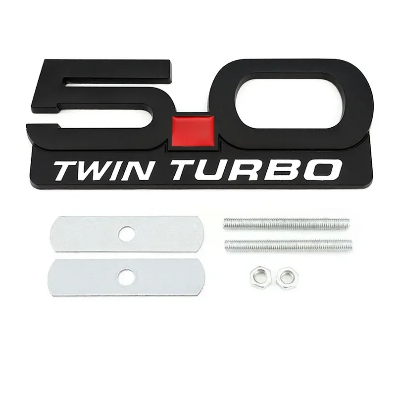 Металлический логотип 5 0 значок на переднюю решетку автомобиля наклейка