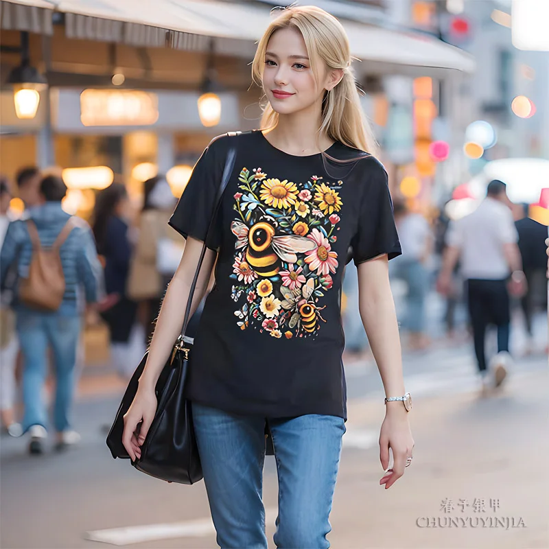 Chun yu yin jia Дизайнерская роскошная брендовая футболка с короткими рукавами и 3D