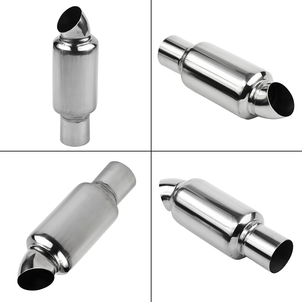 

1pc Exhaust Muffler Stainless Steel Car Exhaust Downpipe Branch Sound Tuning Muffler Pipe 51mm Styling Tail Pipe