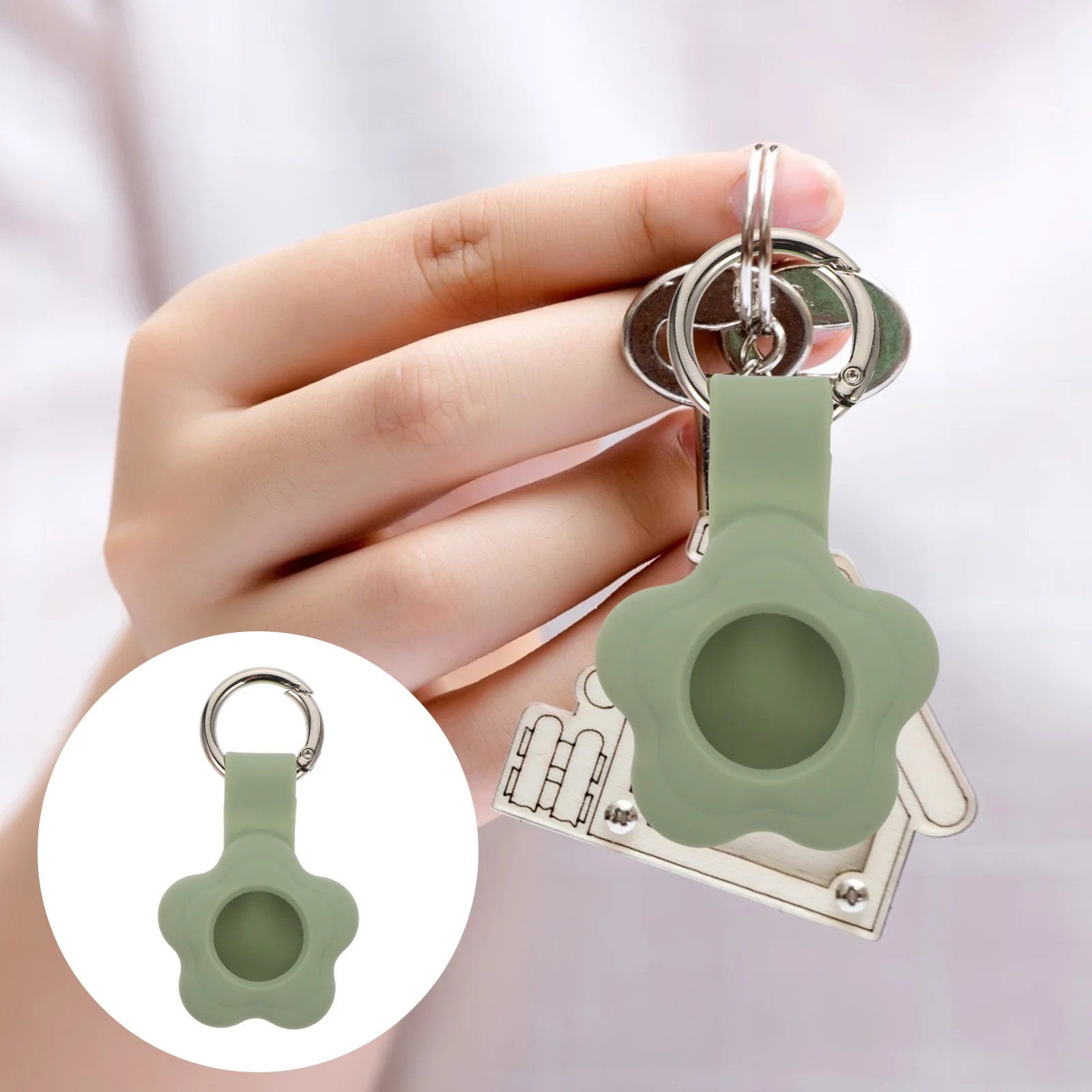 

Case Locatorcover Compatible Tracer Tag Pet Air Tags Ring Anti Scratch Lightweight Key Keychaintravel Unbreakable Holder