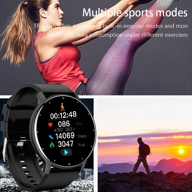 ZL02 Smart Watch Heart Rate Blood Pressure Sleep Monitoring Steps Remote Control Photography ZL02D Smart Sports Watch Ring 4