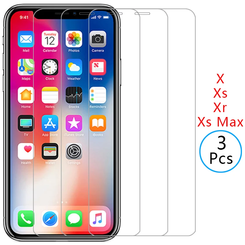 

protective tempered glass for iphone xs max xr x r s screen protector on iphonex iphonexr i phone xsmax xmax sx rx film iphon 9h