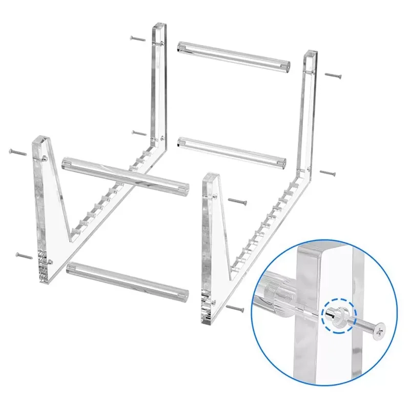 

2023 Clear Vinyl Record Stand Holder for Desktop Album Storage, Acrylic Vinyl Record Shelf Display 50 LPsstorage holder
