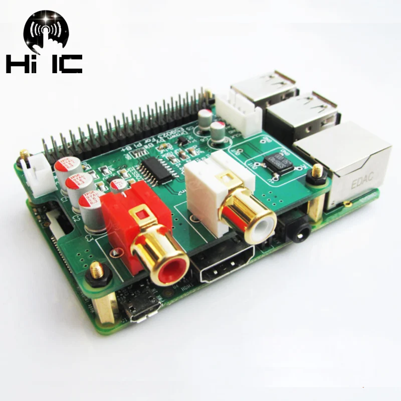 Фото Цифровая звуковая карта I2S HiFi DAC ES9023, плата расширения расшифровки для Raspberry pi B + 2B 3B + 4B №1