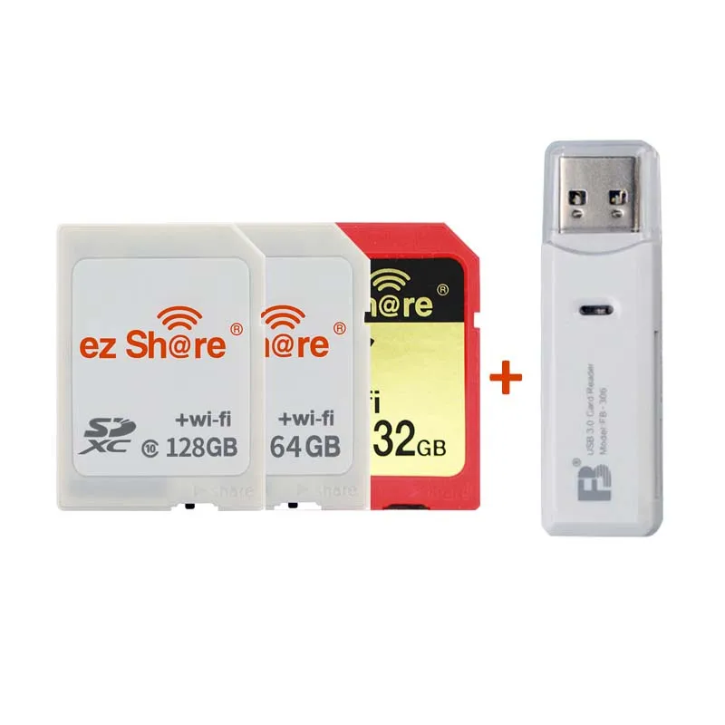 Карта памяти ez Share с устройством считывания 16 Гб 32 Гб 64 Гб 128 Гб класса 10 для Canon
