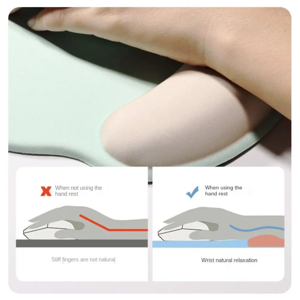 Нескользящий коврик для мыши с рисунком черного кота и запястья