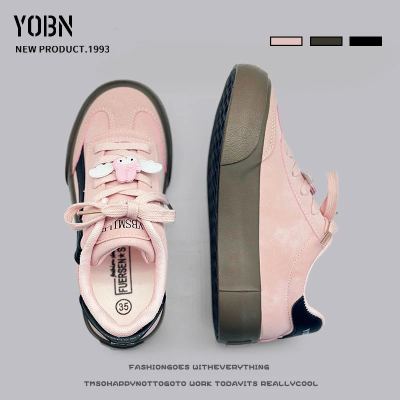 

Cartoon Cute Kawaii Sanrioed My Melody Pochacco 2023 New Autumn Girls Versatile Casual Thick Sole Elevated Canvas Sneakers