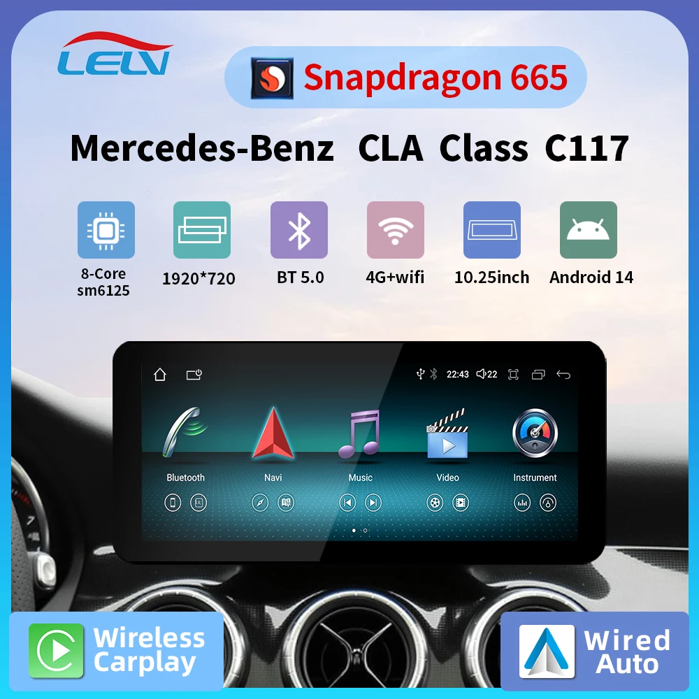 Новый автомобильный мультимедийный беспроводной Android AUTO CarPlay 10 25 ✒ 3-дюймовый