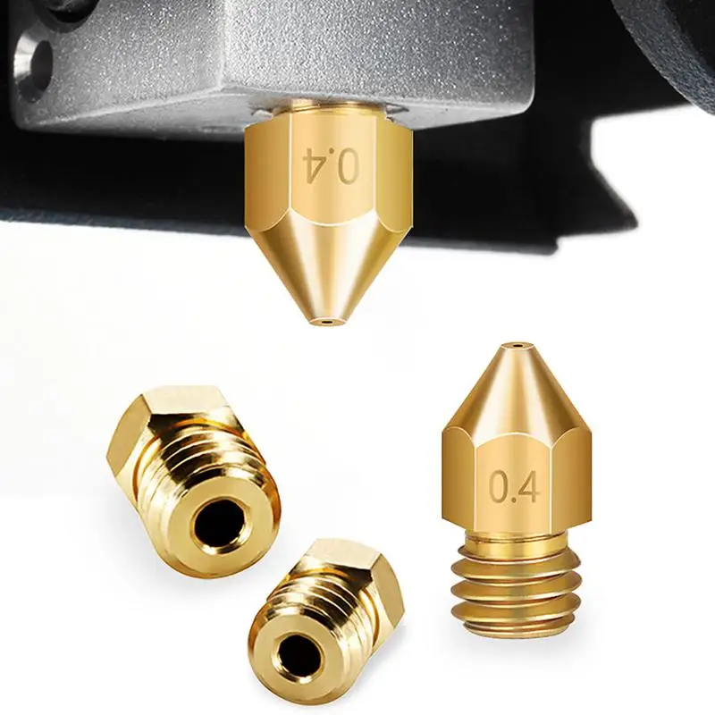

Латунная насадка для 3D печати MK8, печатные головки, 0,4 мм, 30 мм, Длина экструдера 1,75 мм, насадка для горловины, 5 шт., насадка для горловины 30 мм, Длина 1,75 мм