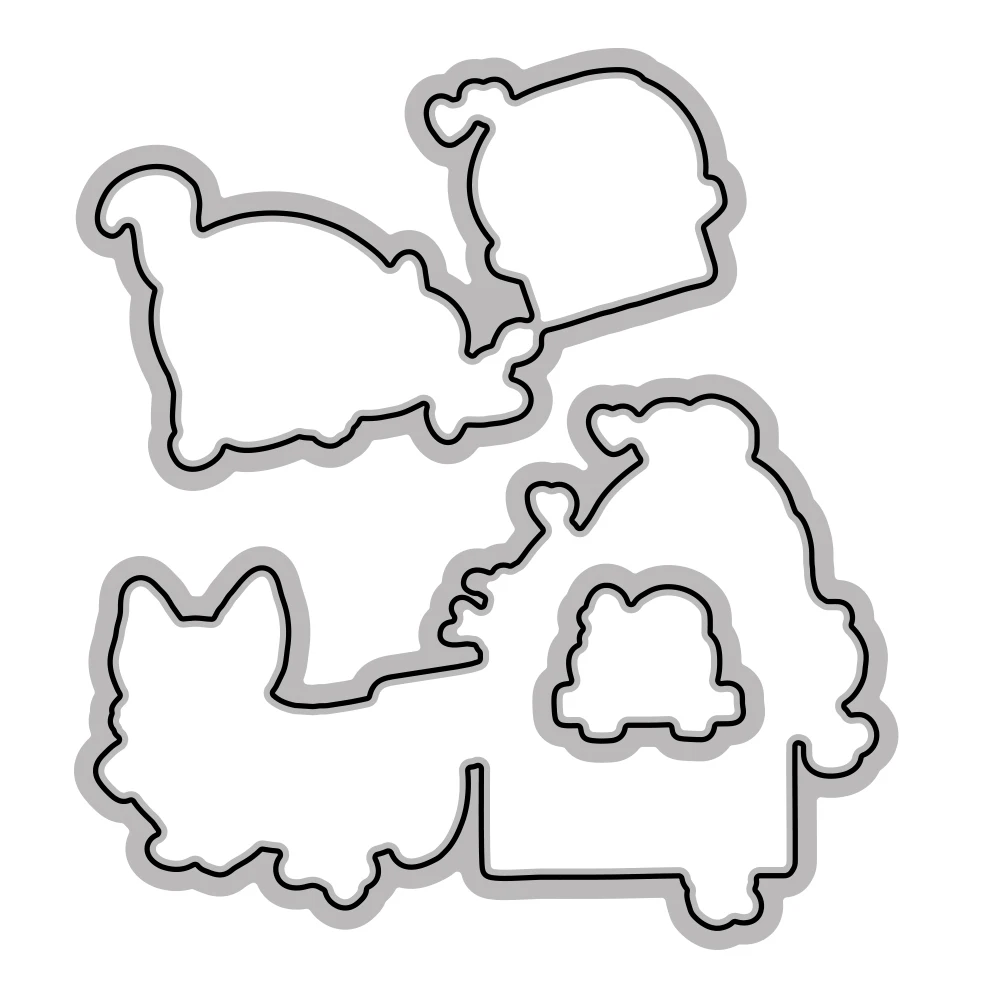 Металлические штампы для домашних животных собак и кошек прозрачный штамп