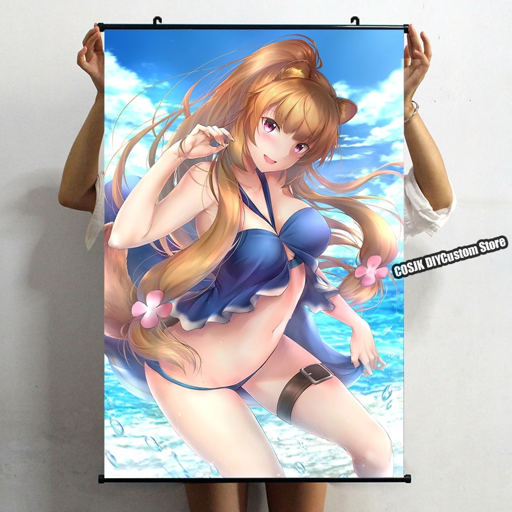 

Новый постер из аниме «Восхождение щита», настенный свиток в стиле героев мультфильма Naofumi Iwatani Raphtalia, домашний декор, HD картина, Настенная ко...