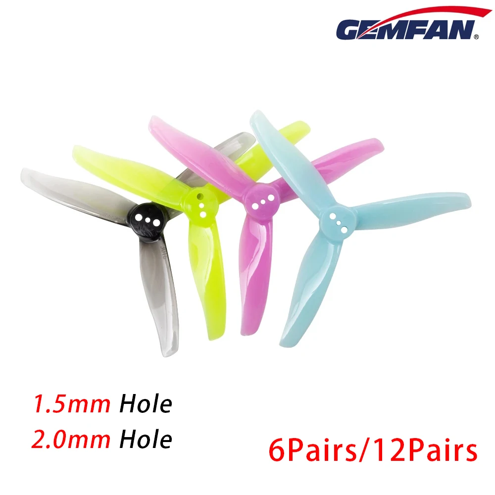 Gemfan 3016 пропеллер 1,5 м 2 мм отверстие 3 дюйма 3 Лопасти CW CCW FPV пропеллер реквизит для 3-дюймового FPV гоночного дрона