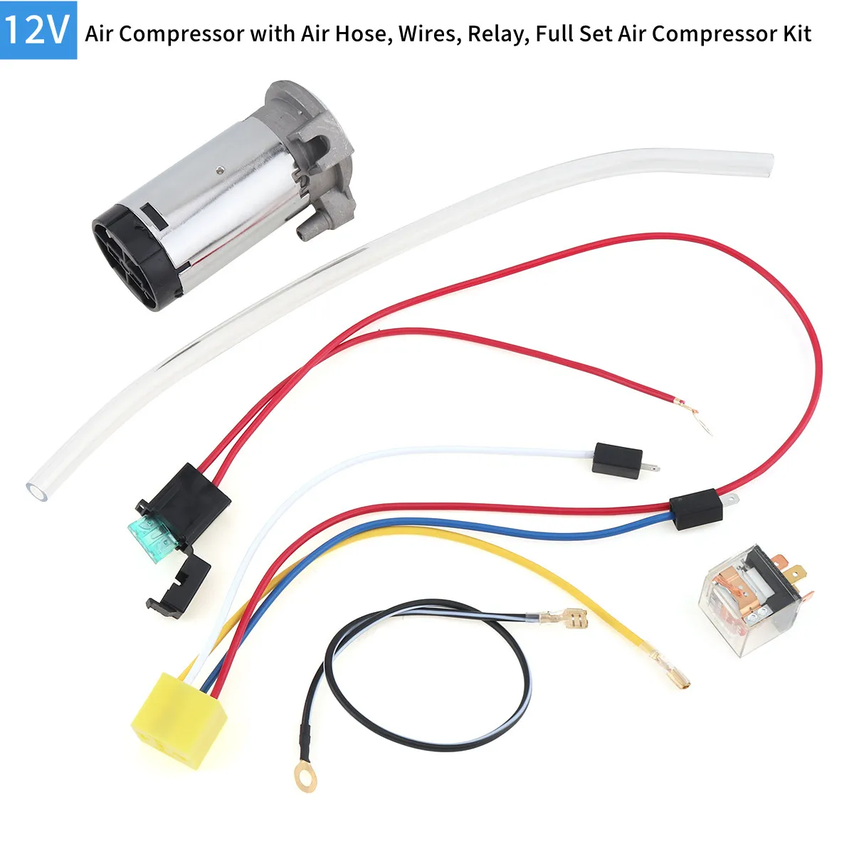 

Универсальный автомобильный воздушный звуковой насос 12 В/24 В, громкий автомобильный грузовик, поезд, мотоциклетная сирена, звуковой сигнал, многоцветный воздушный компрессор Claxon Horns