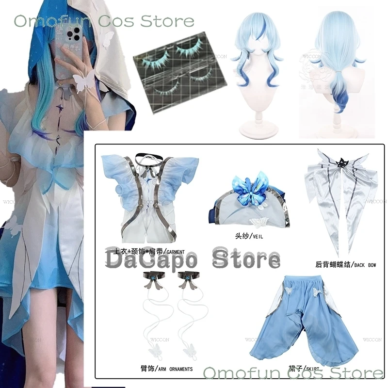 The Shorekeeper Cosplay Wuthering Waves Costume Eyelash Dress Uniform Women Game Suit Halloween Party Outfit Role Play