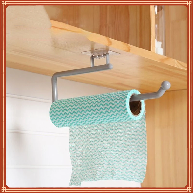 

Tissue Holder Hanging Toilet Roll Paper Towel Holder Rack Kitchen Bathroom Cabinet Door Hook Holder Organizer