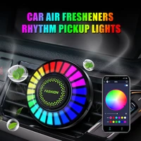 rgb led aromatherapy atmosphere light air freshener equalizer decorative lamps app voice control rhythm ambient lights for car