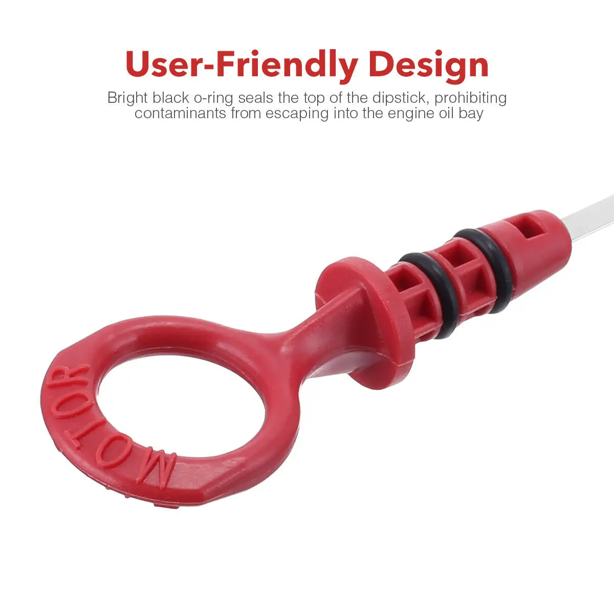 

Level Dipstick Engine Oil 574mm 9497557 ABS+stainless Steel Red+Silver 1 Pcs Corrosion Resistance Easy Installation