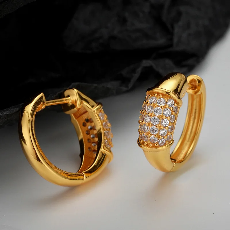 MLKENLY Simple S925 серебро с бриллиантами и геометрической пряжкой для ушей женщин