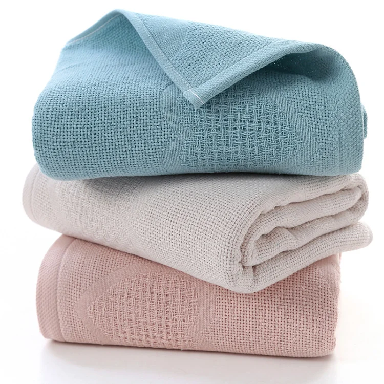 

Heart-shaped Thickened Household Adult Men's and Women's Large Towel Plain Beach Towel 70*140cm Gauze Bath Towel