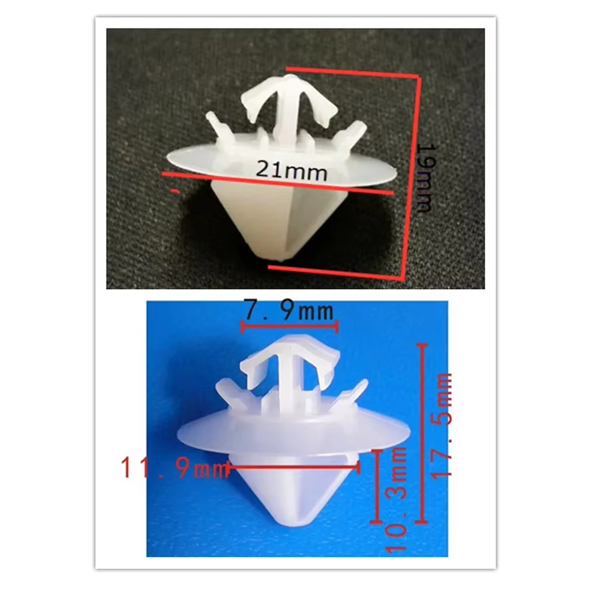 20 шт боковое литье фиксация отверстие 10 мм запасные части зажим для Fiat Peugeot C4 Citroen