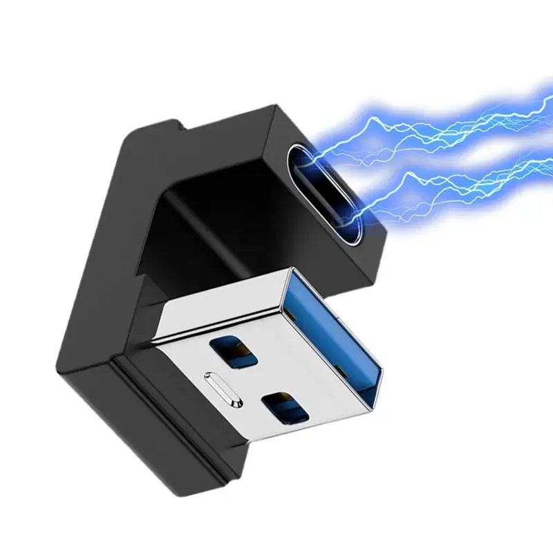 

Адаптер USB C под прямым углом 90 градусов боковой адаптер сгиба 10 Гбит/с вверх вниз адаптер USB Type C Мужской на Женский удлинитель для телефона
