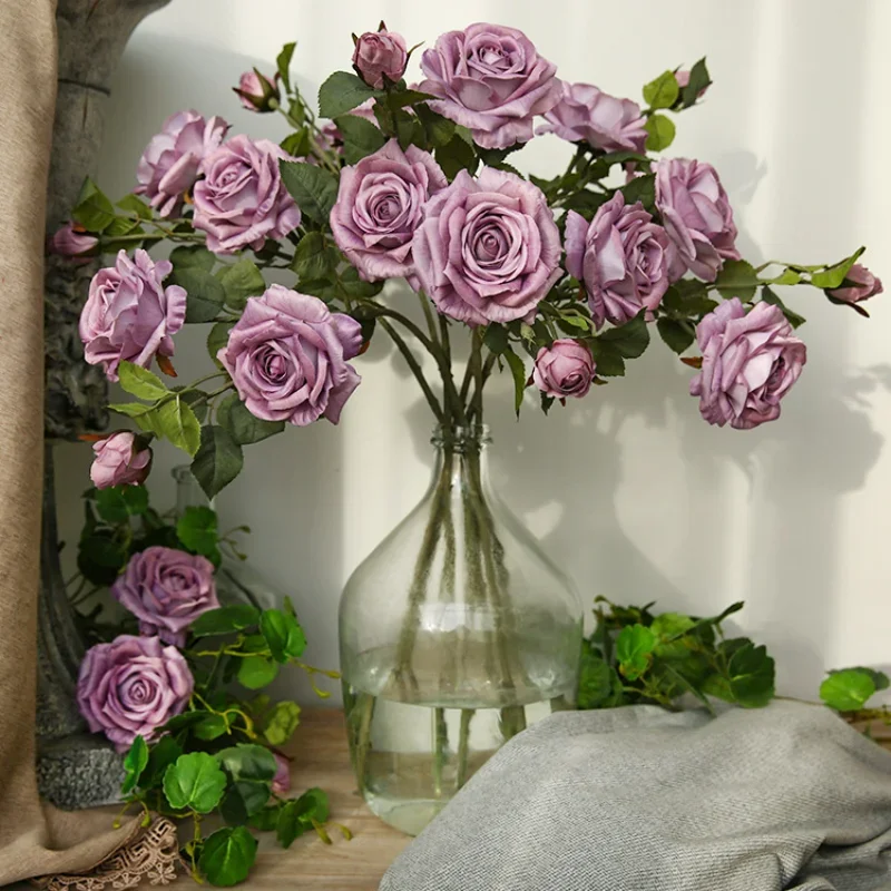 Искусственный цветок с 3 цветами 80 см