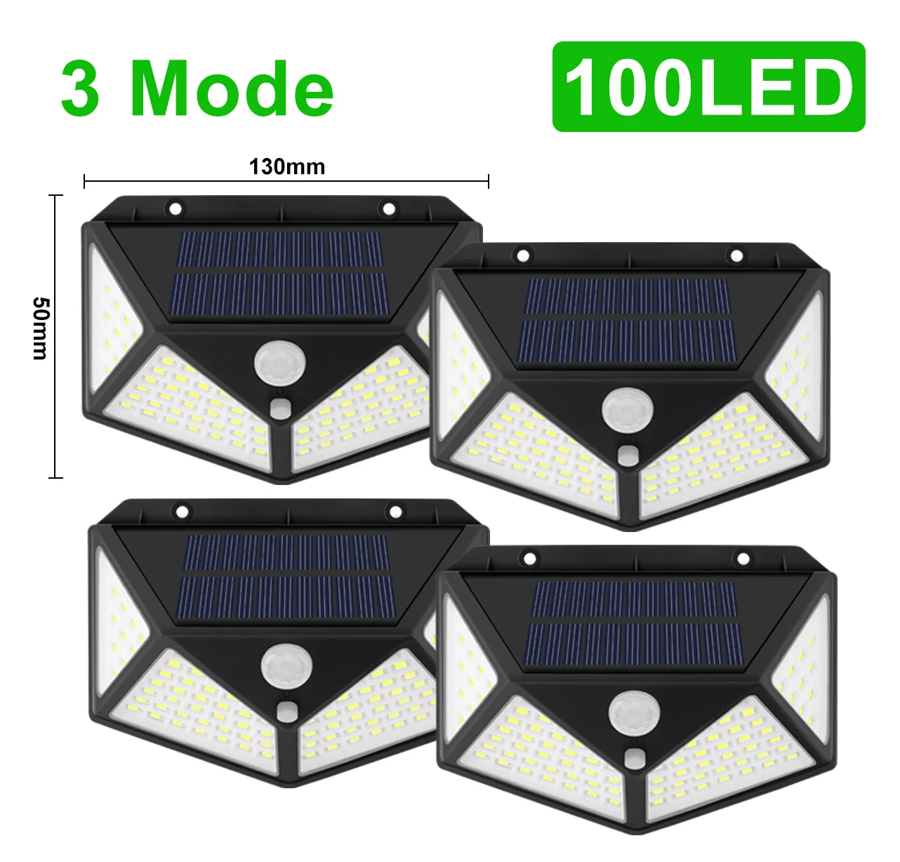 

Outdoor Solar Powered 100 268LEDs Wall Light 3 Modes PIR Motion Sensor Waterproof Sunlight For Garden Decoration Street Lamp