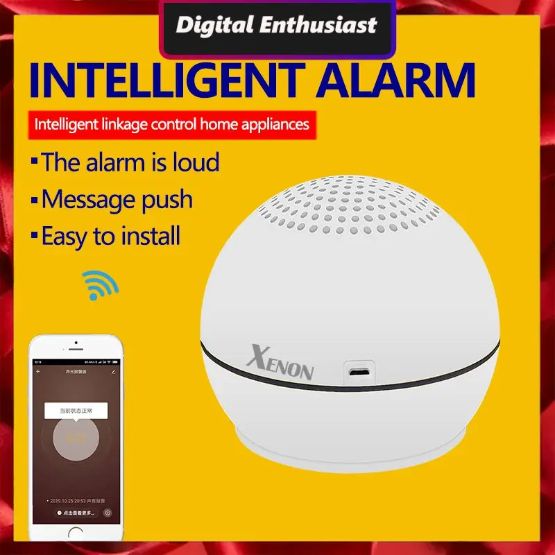 

Intelligent Security Motion Sensor Tuya App Human Body Sensor Smart Alarm Pc Linkage Control Anti-theft Alarm Home Security 55ma