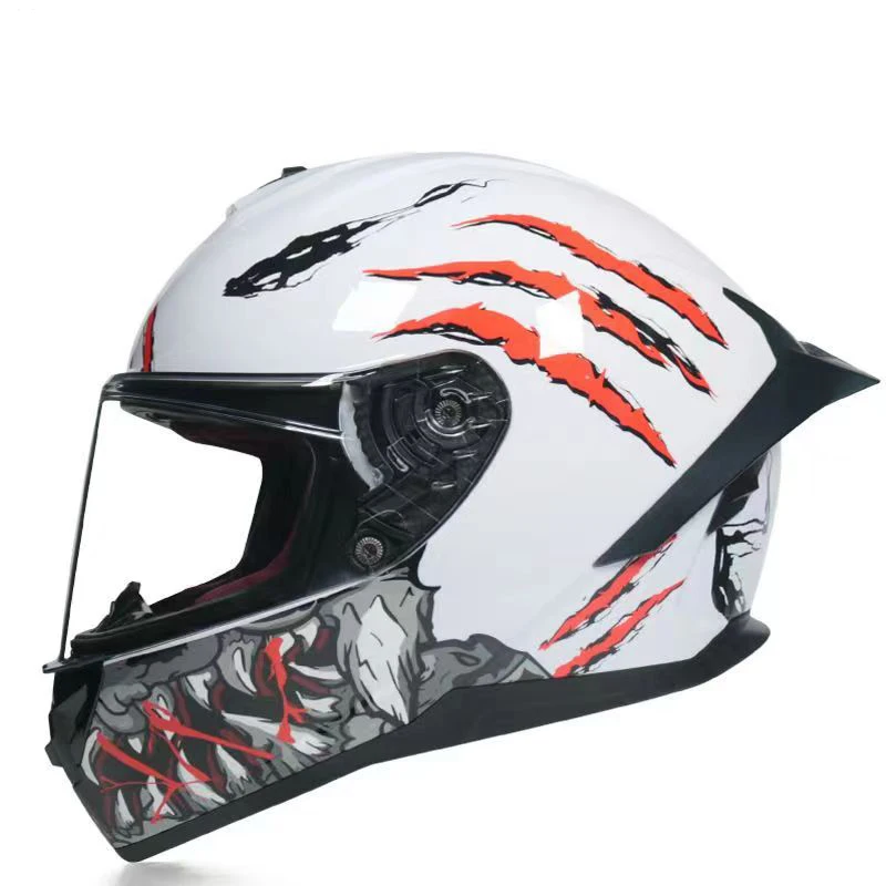 

Motorcycle helmet Four seasons personality big tail male full helmet female cool street car full helmet