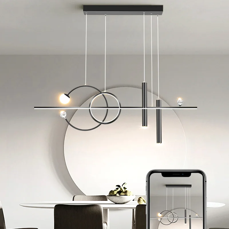 

Комнатный декор, светодиодная художественная люстра, Подвесная лампа, строгий скандинавский однотонный комнатный Потолочный подвесной светильник для столовой