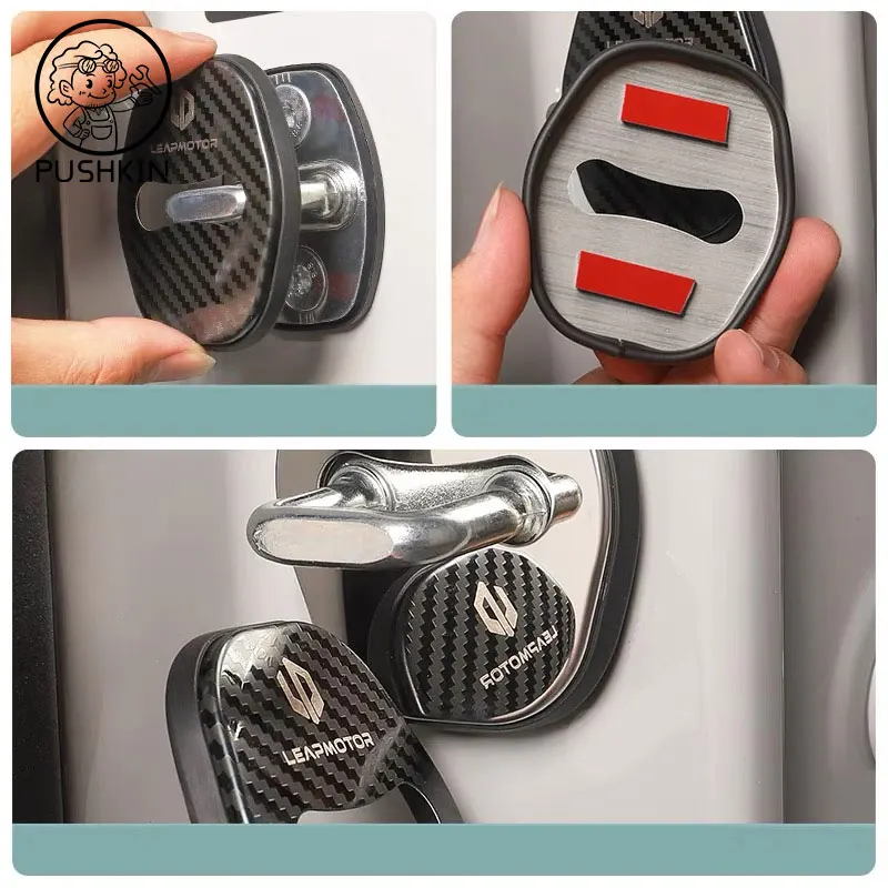 Для Leapmotor C10 2024 2025 автомобильный силиконовый дверной замок защитный чехол для