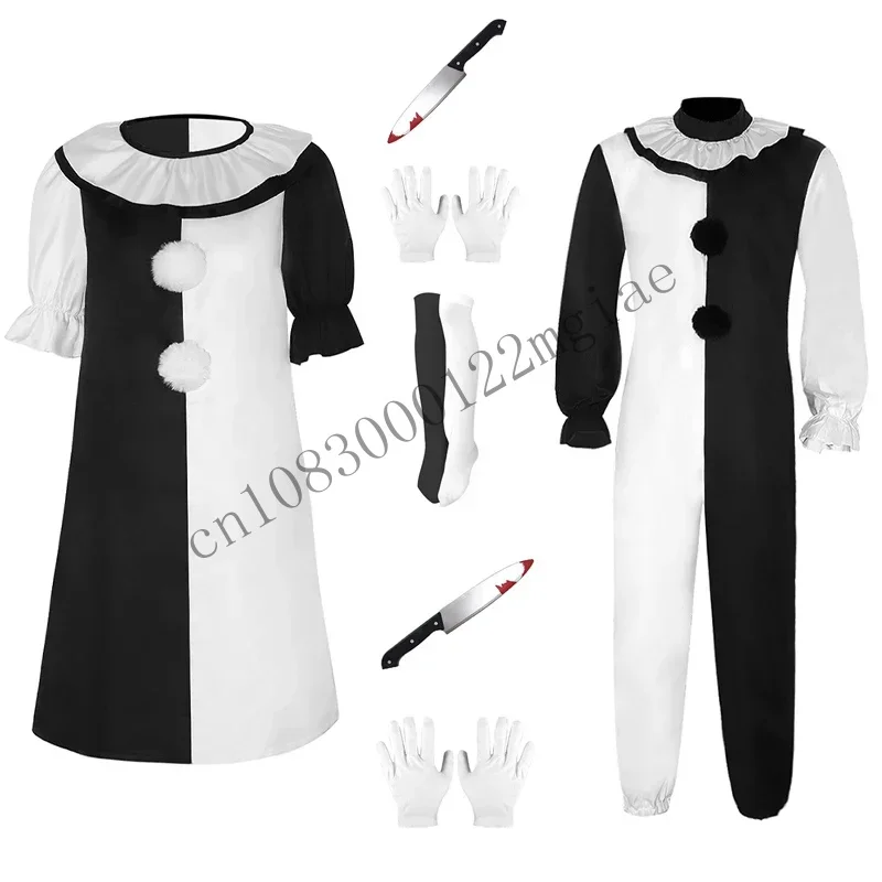 Костюм Джокера для косплея из фильма Ужасца 2 комбинезон клоуна маска на Хэллоуин