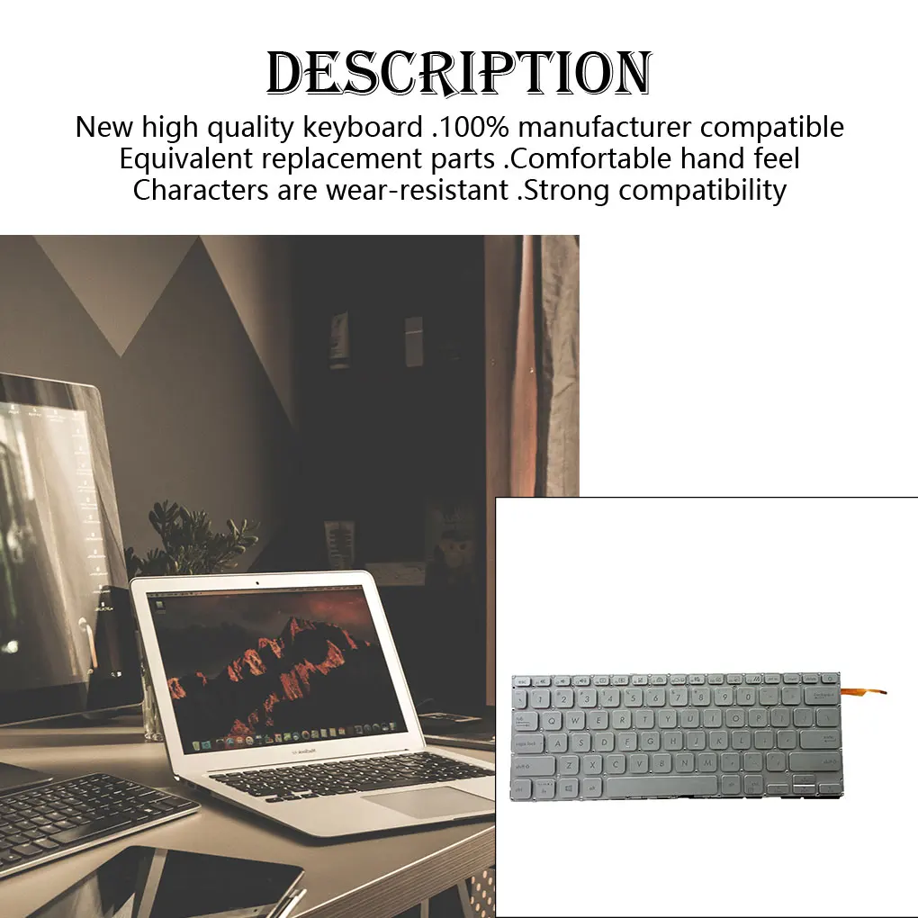 

English Keyboards Toetsenbord Backlit Replacement for Asus Vivobook X415