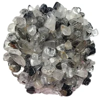 natural black hair crystal gravel high quality natural crystal degaussing stone raw stone particles fish tank flowerpot