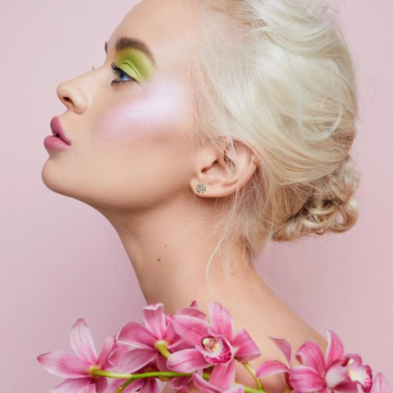 Элегантные серебряные свадебные 1 инкрустированные серьги женские