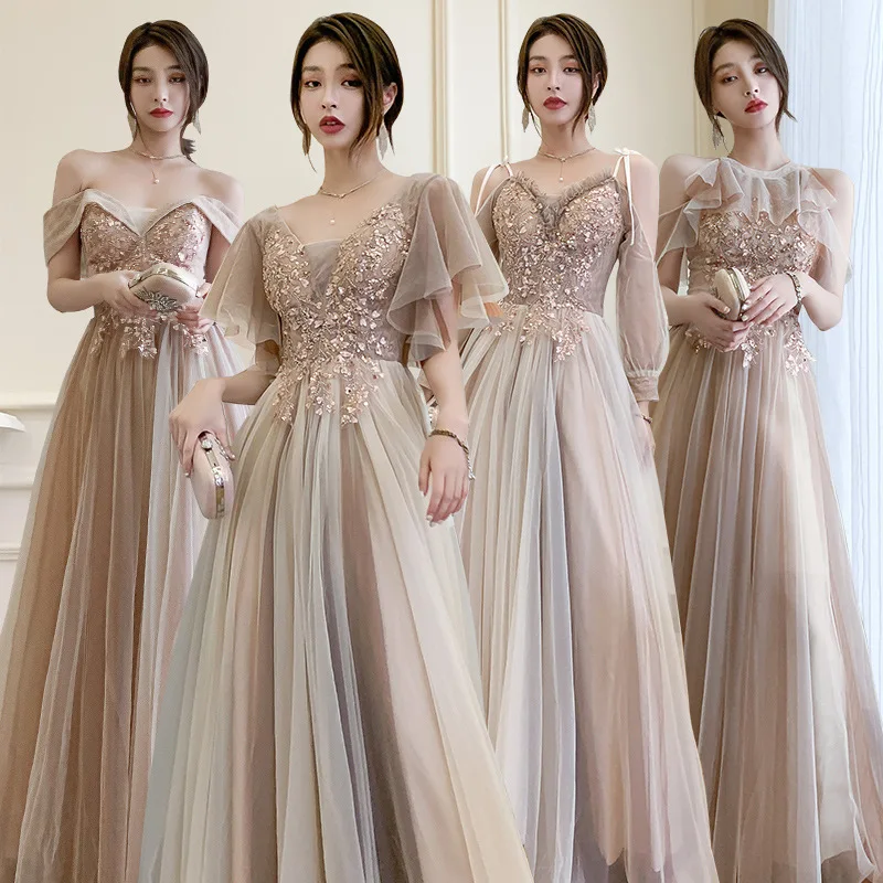 

Bridesmaid Dress Graduation Season 2023 New Spring Simple Atmosphere Long Banquet Evening Dress Prom Dresses