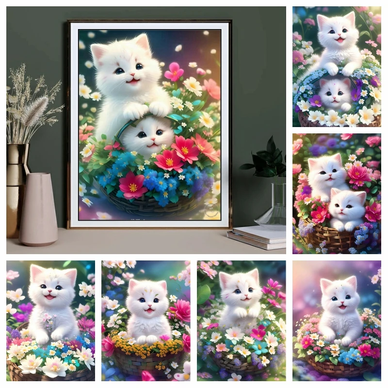 

MomoArt New Arrival Diamond Painting Cat Cross Stitch Kits Sale Diamond Embroidery Animal Beads Mosaic Art Wall Decor