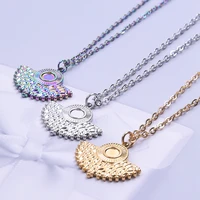 sector charm stainless steel jewelry vintage necklace for women men accessories boho chain on the neck necklaces gifts choker