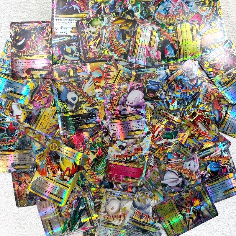 Фото Набор из 60 коллекционных карт Mega Pokemon EX: Мега-эволюция, карточная игра Pocket Monster TCG, аниме-битва, коллекционная игрушка, подарок №1