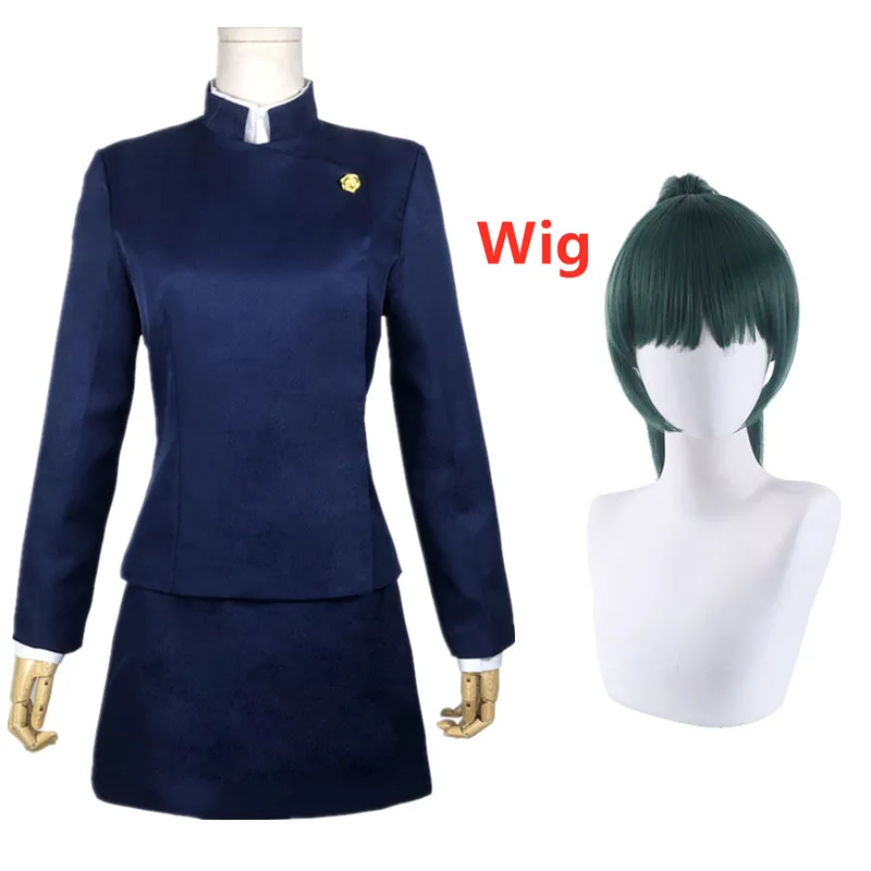 

Anime Jujutsu Kaisen Zenin Maki Cosplay Costume Top Skirt Halloween Party Uniform Woman Dress
