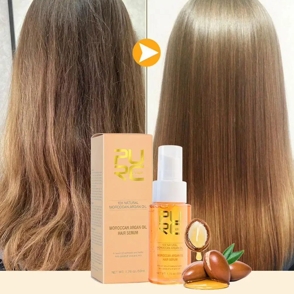 

PURC Morocco Argan Oil Hair Serum Smoothing Soften Anti-Dandruff Damaged Treatment Scalp Repair Hair Products Care Frizz Ha F4K1