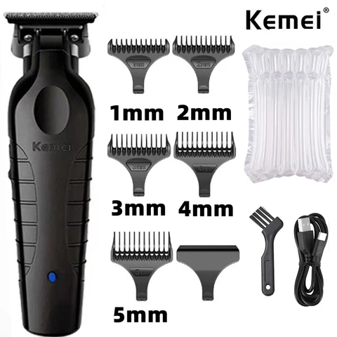 Мужская машинка для стрижки волос от Kemei, профессиональная электрическая машинка для стрижки волос, перезаряжаемая через USB машинка для парикмахера, Мужская электрическая машинка для стрижки волос
