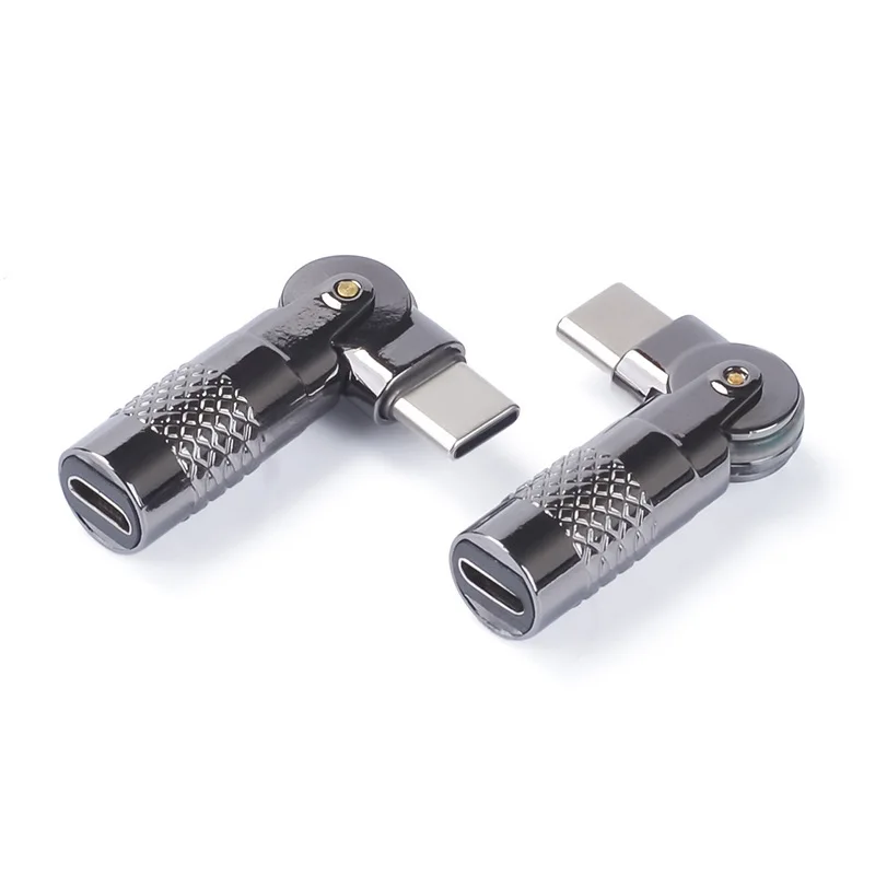 Переходник с разъемом Micro USB на разъем типа C вращающийся светящийся