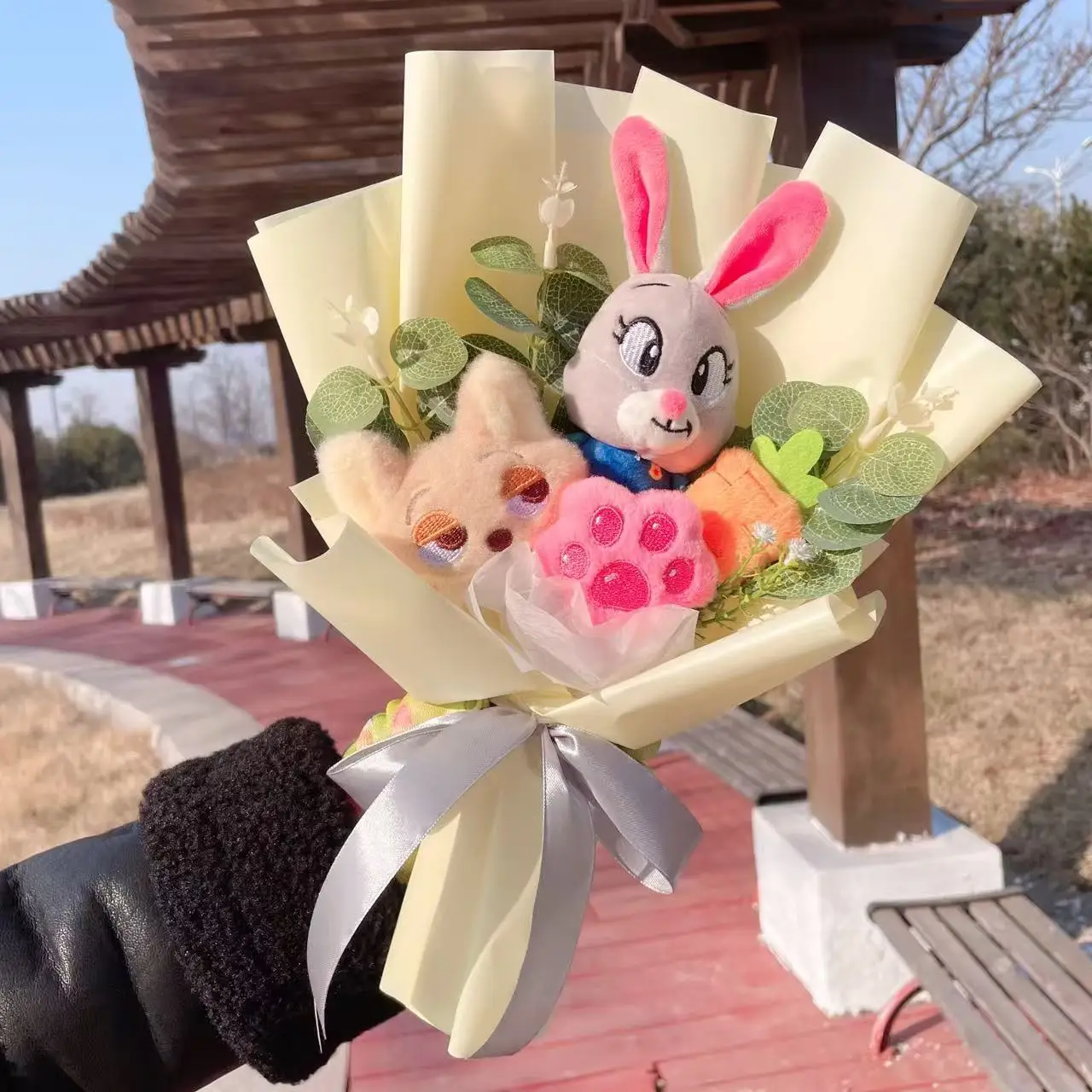 Зверополис плюшевые куклы маленький кулон Джуди Хопс Ник Уайлд креативные букеты ручной работы подарки на Рождество, день рождения, день Святого Валентина (art.: 3920d32461379) - 3920d32461379