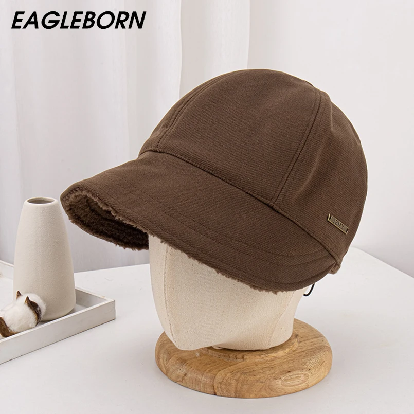 

Новинка 2023, модная модель, двухсторонняя теплая женская шапка, Панама, шапка из шерсти ягненка и хлопка, детская зимняя Панама высокого качества